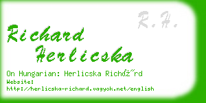 richard herlicska business card